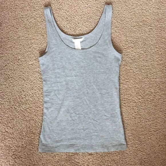 H&M Light Gray Ribbed Tank - Picture 3 of 3